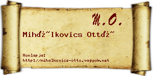 Mihálkovics Ottó névjegykártya
